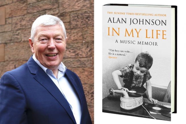 Photo of Alan Johnson and the cover of his book