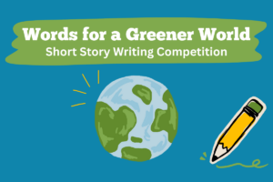 Image of globe and a pencil to represent Words for a Greener World story competition
